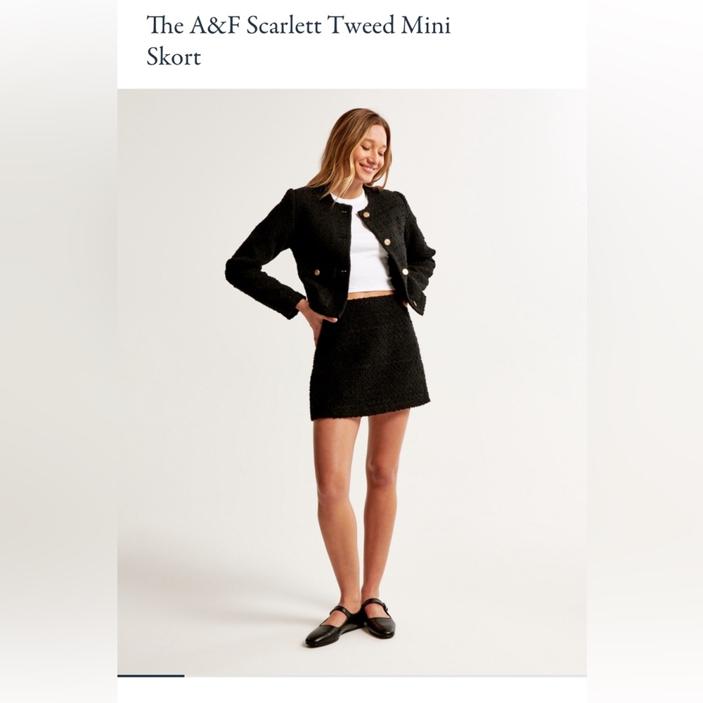 Abercrombie & Fitch Scarlett Tweed Mini Skort